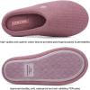 imageFANTURE nisex Mens Womens Memory Foam Slippers Comfort CottonBlend Closed Toe House Shoes Indoor ScuffU419WMT02920240606Cranberry Cotton
