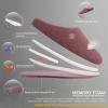 imageFANTURE nisex Mens Womens Memory Foam Slippers Comfort CottonBlend Closed Toe House Shoes Indoor ScuffU419WMT02920240606Cranberry Cotton
