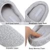 imageFANTURE nisex Mens Womens Memory Foam Slippers Comfort CottonBlend Closed Toe House Shoes Indoor ScuffU419WMT02920240606Light Gray