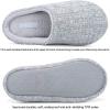 imageFANTURE nisex Mens Womens Memory Foam Slippers Comfort CottonBlend Closed Toe House Shoes Indoor ScuffU419WMT02920240606Light Gray