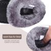 imageToddler Kids House Shoes Slippers with Memory Foam Fuzzy and Warm Cozy Comfort Fleece Clog Slip On Sole Protection for Boys Girls Indoor OutdoorFurblack