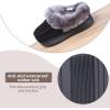 imageToddler Kids House Shoes Slippers with Memory Foam Fuzzy and Warm Cozy Comfort Fleece Clog Slip On Sole Protection for Boys Girls Indoor OutdoorFurblack