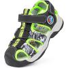 imageFANTURE Kids Athletic Sandals Closed Toe Lightweight Boys Girls Outdoor Summer Sports Shoes004blackgreen