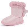 imageFANTURE Toddler Snow Boots for Girls Boys Winter Warm Fur Lined Kids Non Slip Outdoor Shoes ToddlerLittle Kid021btpink