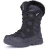 imageFANTURE Womens Waterproof MidCalf Snow Boot  Winter Thinsulate Insulation Warm Fur Lined  AntiSlip ampamp Lace Up Closure Cold Weather Boots U420WGLBY20240712Newblack