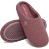 imageFANTURE nisex Mens Womens Memory Foam Slippers Comfort CottonBlend Closed Toe House Shoes Indoor ScuffU419WMT02920240606Cranberry Cotton