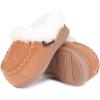 imageToddler Kids House Shoes Slippers with Memory Foam Fuzzy and Warm Cozy Comfort Fleece Clog Slip On Sole Protection for Boys Girls Indoor OutdoorFurchestnut