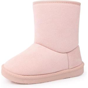 imageFANTURE Toddler Snow Boots for Girls Boys Winter Warm Fur Lined Kids Non Slip Outdoor Shoes ToddlerLittle Kid020bpink