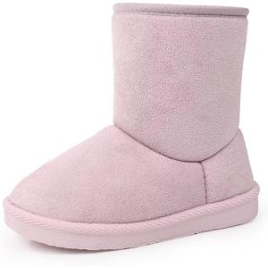 imageFANTURE Toddler Snow Boots for Girls Boys Winter Warm Fur Lined Kids Non Slip Outdoor Shoes ToddlerLittle Kid020bpurple