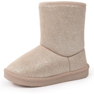 imageFANTURE Toddler Snow Boots for Girls Boys Winter Warm Fur Lined Kids Non Slip Outdoor Shoes ToddlerLittle Kid020btkhaki