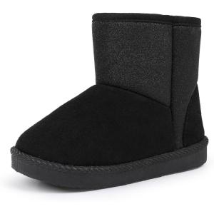 imageFANTURE Toddler Snow Boots for Girls Boys Winter Warm Fur Lined Kids Non Slip Outdoor Shoes ToddlerLittle Kid020gblack