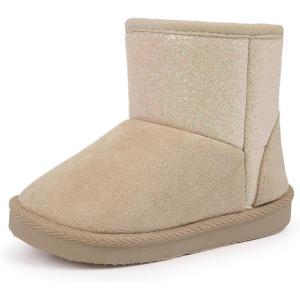imageFANTURE Toddler Snow Boots for Girls Boys Winter Warm Fur Lined Kids Non Slip Outdoor Shoes ToddlerLittle Kid020gkhaki