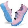 imageBoys ampamp Girls Water Shoes Lightweight Comfort Sole Easy Walking Athletic Slip on Aqua SockToddlerLittle KidBig Kid04bluepink
