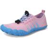 imageBoys ampamp Girls Water Shoes Lightweight Comfort Sole Easy Walking Athletic Slip on Aqua SockToddlerLittle KidBig Kid04bluepink
