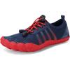 imageBoys ampamp Girls Water Shoes Lightweight Comfort Sole Easy Walking Athletic Slip on Aqua SockToddlerLittle KidBig Kid04navyred
