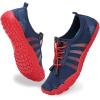 imageBoys ampamp Girls Water Shoes Lightweight Comfort Sole Easy Walking Athletic Slip on Aqua SockToddlerLittle KidBig Kid04navyred