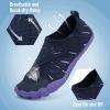 imageBoys ampamp Girls Water Shoes Lightweight Comfort Sole Easy Walking Athletic Slip on Aqua SockToddlerLittle KidBig Kid1purple