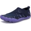 imageBoys ampamp Girls Water Shoes Lightweight Comfort Sole Easy Walking Athletic Slip on Aqua SockToddlerLittle KidBig Kid1purple