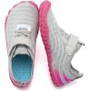 imageBoys ampamp Girls Water Shoes Lightweight Comfort Sole Easy Walking Athletic Slip on Aqua SockToddlerLittle KidBig Kid546greypink