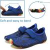 imageFANTURE Girls ampamp Boys Water Shoes Lightweight Comfort Sole Easy Walking Athletic Slip on Aqua SockToddlerLittle KidBig Kid2dblue