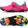 imageFANTURE Girls ampamp Boys Water Shoes Lightweight Comfort Sole Easy Walking Athletic Slip on Aqua SockToddlerLittle KidBig Kid2pink