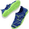 imageFANTURE Girls ampamp Boys Water Shoes Lightweight Comfort Sole Easy Walking Athletic Slip on Aqua SockToddlerLittle KidBig Kid3bluegrn