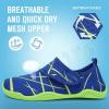 imageFANTURE Girls ampamp Boys Water Shoes Lightweight Comfort Sole Easy Walking Athletic Slip on Aqua SockToddlerLittle KidBig Kid3bluegrn