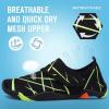 imageFANTURE Girls ampamp Boys Water Shoes Lightweight Comfort Sole Easy Walking Athletic Slip on Aqua SockToddlerLittle KidBig Kid3mblackgrn
