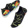 imageFANTURE Girls ampamp Boys Water Shoes Lightweight Comfort Sole Easy Walking Athletic Slip on Aqua SockToddlerLittle KidBig Kid3mblackgrn
