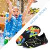 imageFANTURE Girls ampamp Boys Water Shoes Lightweight Comfort Sole Easy Walking Athletic Slip on Aqua SockToddlerLittle KidBig Kid3mblackgrn