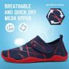 imageFANTURE Girls ampamp Boys Water Shoes Lightweight Comfort Sole Easy Walking Athletic Slip on Aqua SockToddlerLittle KidBig Kid3navyred