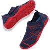 imageFANTURE Girls ampamp Boys Water Shoes Lightweight Comfort Sole Easy Walking Athletic Slip on Aqua SockToddlerLittle KidBig Kid3navyred