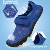 imageFANTURE Girls ampamp Boys Water Shoes Lightweight Comfort Sole Easy Walking Athletic Slip on Aqua SockToddlerLittle KidBig Kid625dblue