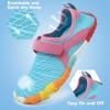 imageFANTURE Girls ampamp Boys Water Shoes Lightweight Comfort Sole Easy Walking Athletic Slip on Aqua SockToddlerLittle KidBig Kid625lblue
