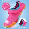 imageFANTURE Girls ampamp Boys Water Shoes Lightweight Comfort Sole Easy Walking Athletic Slip on Aqua SockToddlerLittle KidBig Kid625rosered