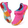 imageFANTURE Girls ampamp Boys Water Shoes Lightweight Comfort Sole Easy Walking Athletic Slip on Aqua SockToddlerLittle KidBig Kid625rosered