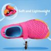 imageFANTURE Girls ampamp Boys Water Shoes Lightweight Comfort Sole Easy Walking Athletic Slip on Aqua SockToddlerLittle KidBig Kid625rosered