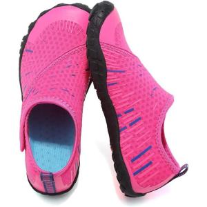 imageBoys ampamp Girls Water Shoes Lightweight Comfort Sole Easy Walking Athletic Slip on Aqua SockToddlerLittle KidBig Kid1pink