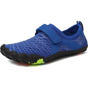 imageFANTURE Girls ampamp Boys Water Shoes Lightweight Comfort Sole Easy Walking Athletic Slip on Aqua SockToddlerLittle KidBig Kid625dblue