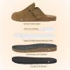 imageFANTURE Kids Genuine Suede Clogs with Cork Footbed  Adjustable Buckle Leather Sandals for Boys Girls Slip On Mules for Indoor ampamp Outdoor1032brown