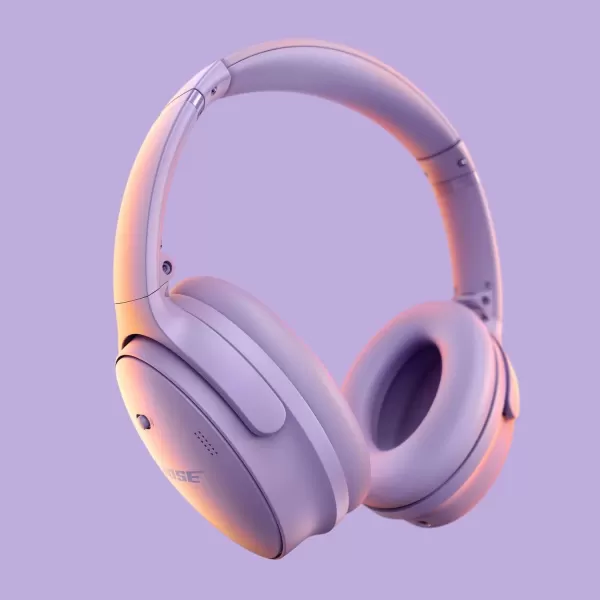 Bose QuietComfort Bluetooth Headphones Wireless Headphones Over Ear Noise Cancelling Headphones with Mic Up to 24 Hours of Battery Life Blue Dusk  Limited Edition ColorChilled Lilac