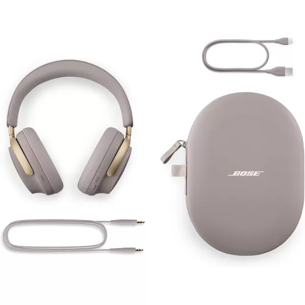 Bose QuietComfort Ultra Bluetooth Headphones Wireless Headphones with Spatial Audio Over Ear Noise Cancelling Headphones with Mic Up to 24 Hours of Battery Life Lunar Blue  Limited Edition ColorSandstone