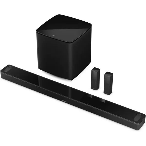 Bose Smart Ultra Soundbar Surround Sound System for TV Dolby Atmos Soundbar for TV Plus Alexa and Google Voice Control WhiteBlack