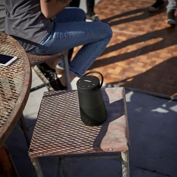 Bose SoundLink Revolve Series II Bluetooth Speaker Portable Speaker with Microphone Wireless Water Resistant Travel Speaker with 360 Degree Sound Long Lasting Battery and Handle SilverBlack Speaker