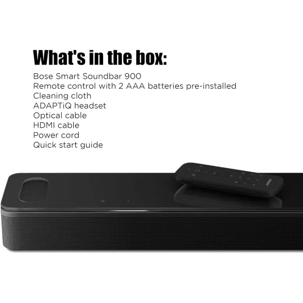 Bose Soundbar 900  Bass Module 500  Surround Speakers 700 WhiteBlack Soundbar