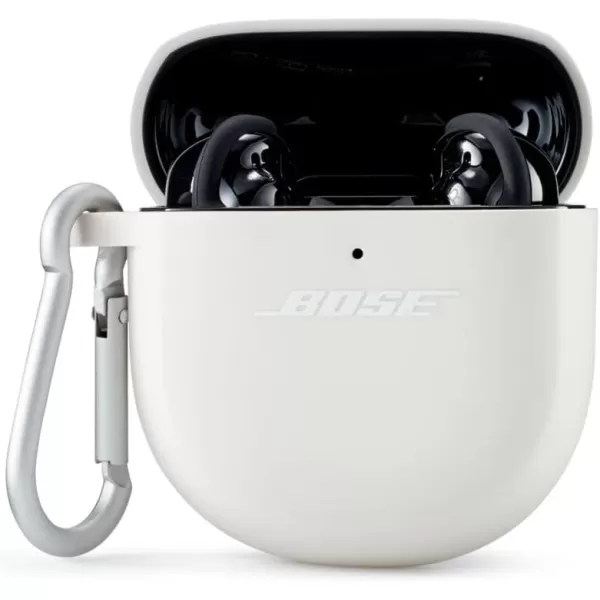 Bose Case Cover for QuietComfort Earbuds II Protective Silicone Exterior with Aluminum Carabiner for Convenient Carrying Triple BlackSoapstone One Size