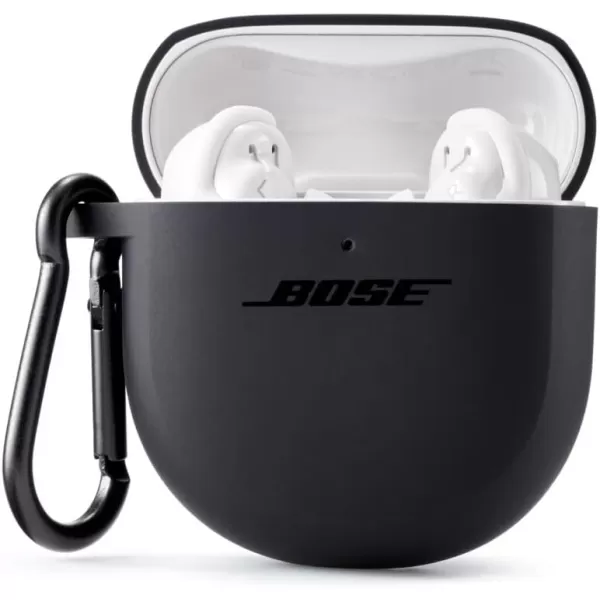 Bose Case Cover for QuietComfort Earbuds II Protective Silicone Exterior with Aluminum Carabiner for Convenient Carrying Triple BlackTriple Black One Size