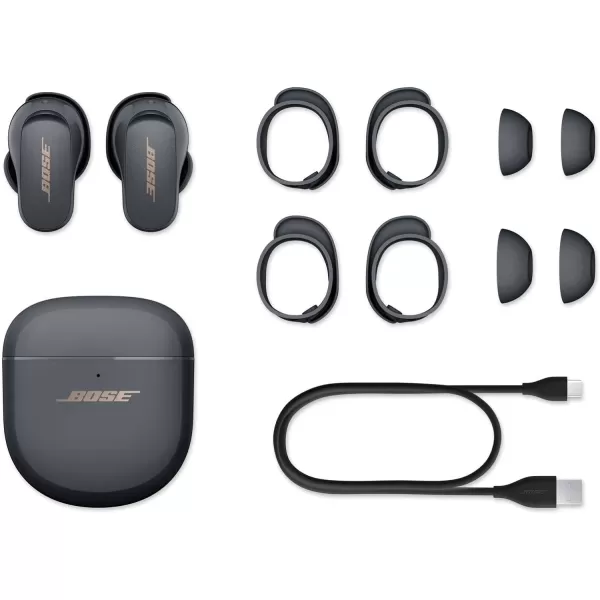 Bose QuietComfort Earbuds II Wireless Bluetooth Proprietary Active Noise Cancelling Technology InEar Headphones with Personalized Noise Cancellation amp Sound Eclipse Grey  Limited EditionEclipse Grey QuietComfort Earbuds II