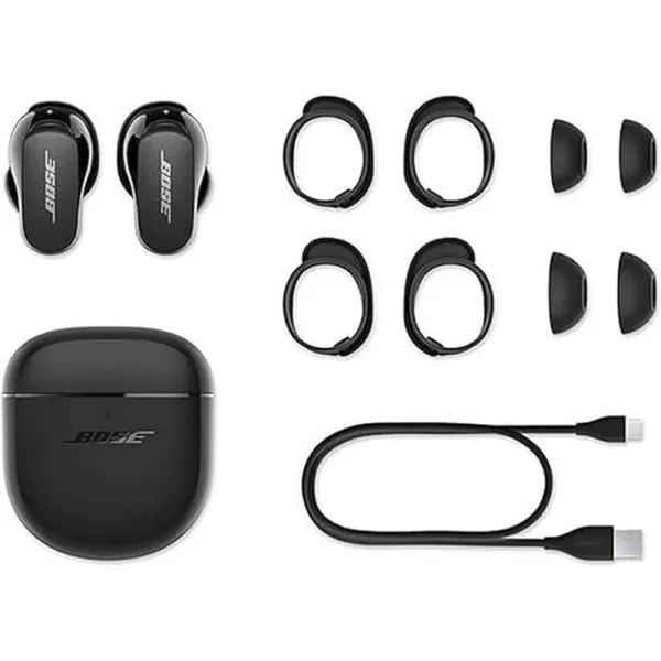 Bose QuietComfort Earbuds II Wireless Bluetooth Proprietary Active Noise Cancelling Technology InEar Headphones with Personalized Noise Cancellation amp Sound Eclipse Grey  Limited EditionTriple Black QuietComfort Earbuds II