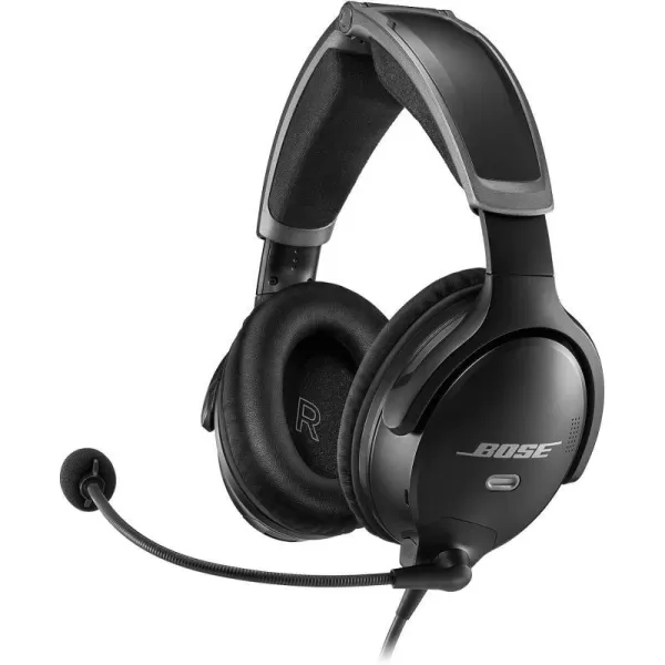 Bose A30 Aviation Headset Noise Cancelling Pilot Headset with Adjustable ANR Bluetooth and Lightweight Comfortable Design Dual Plug BlackBlack Dual Plug Bluetooth